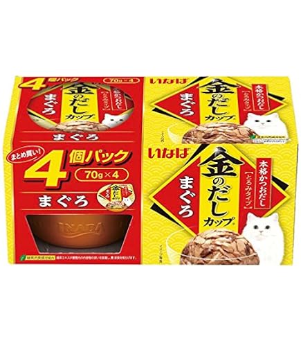 Amazon.co.jp: いなば 金のだしカップ かつお 70g×4個 : ペット用品